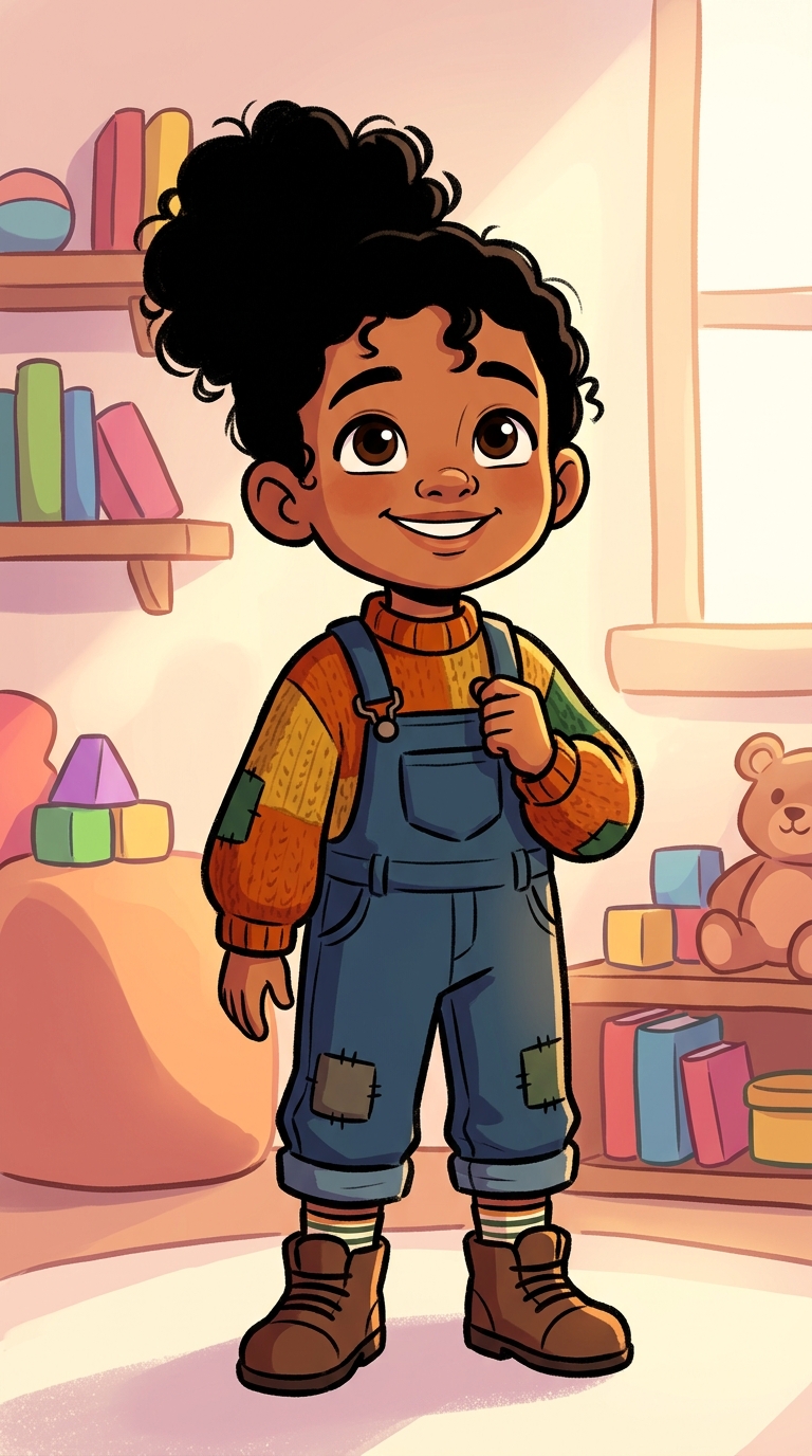 Bold Cartoon sample featuring a Adopted child