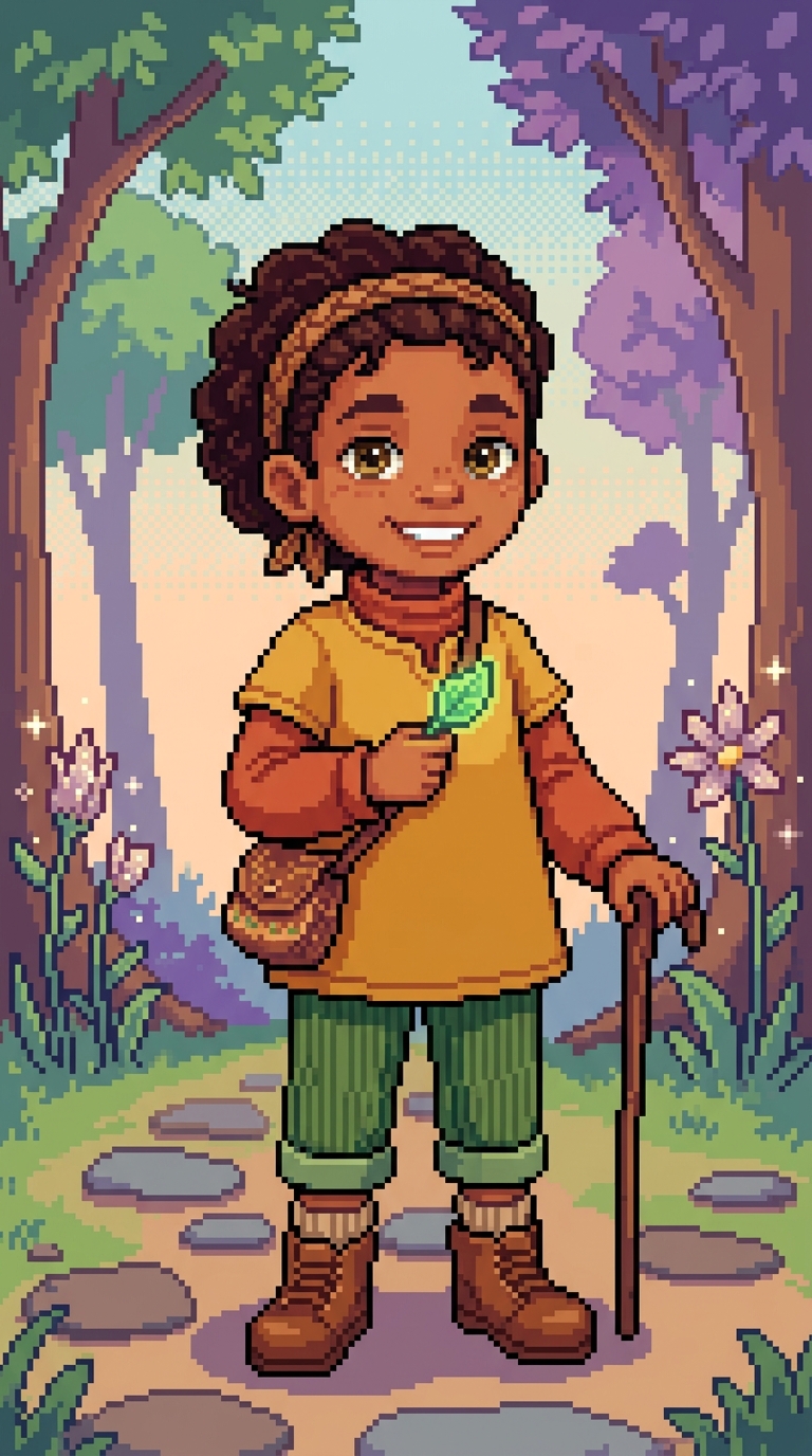 Pixel Art sample featuring a Adopted child