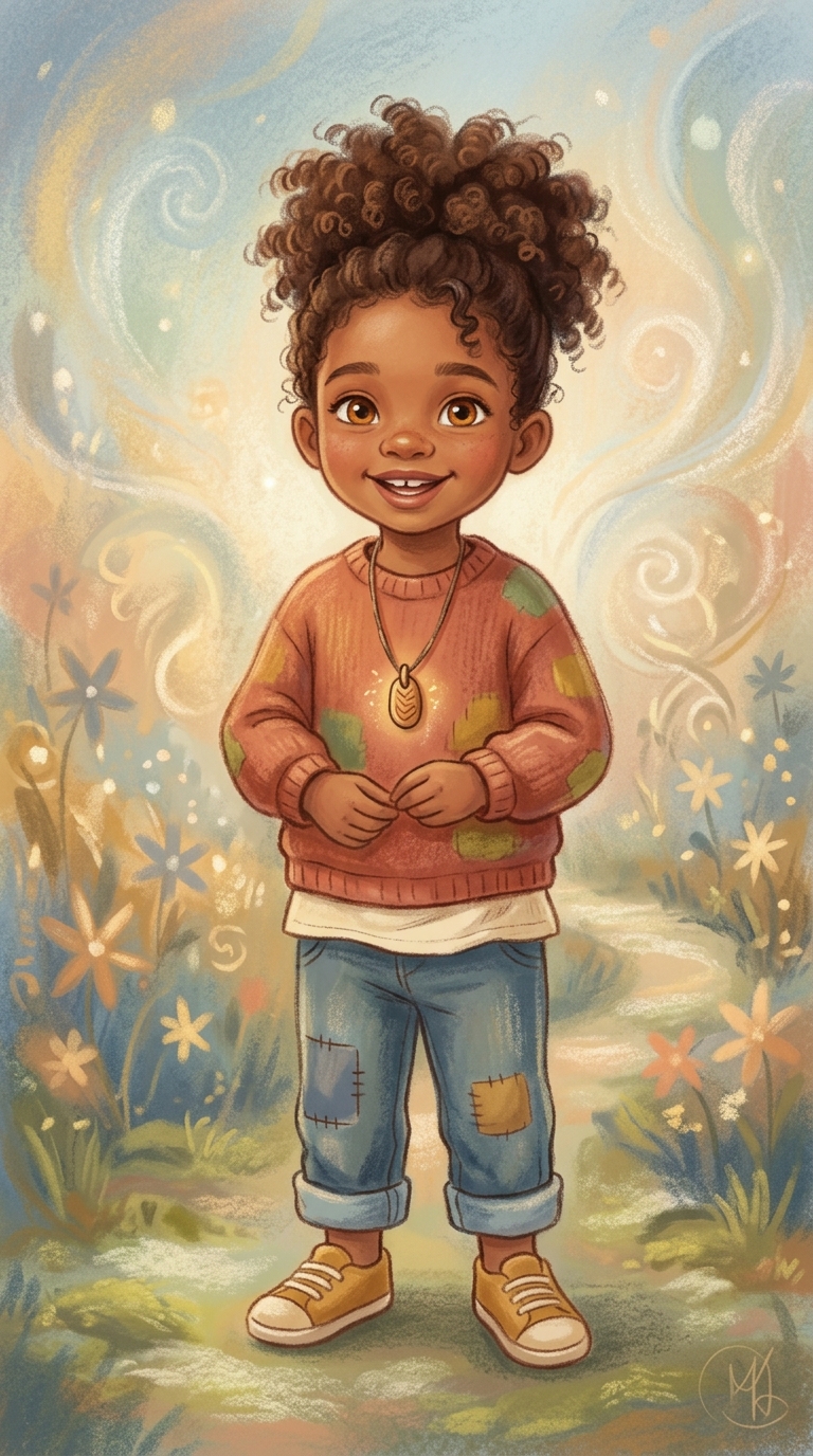 Soft Pastel sample featuring a Adopted child