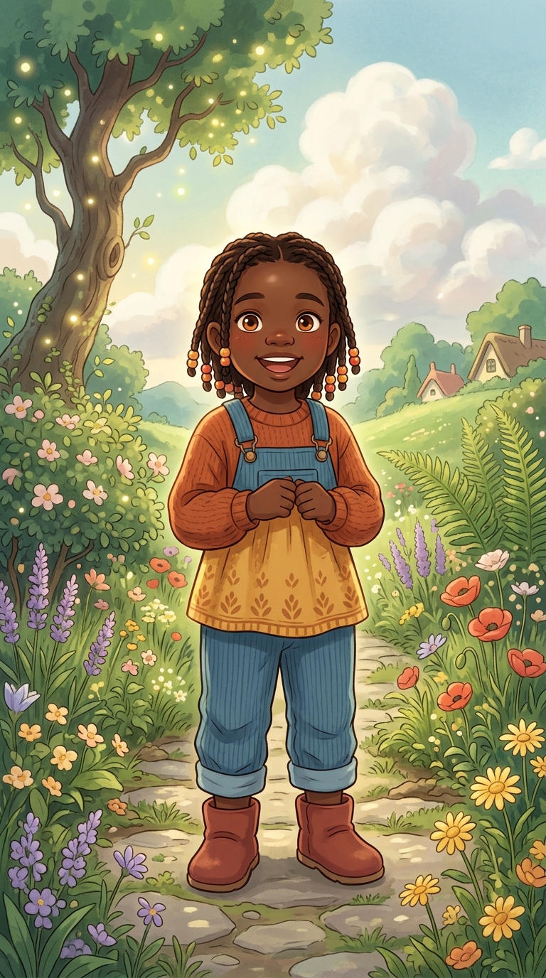 Anime / Ghibli sample featuring a Black child