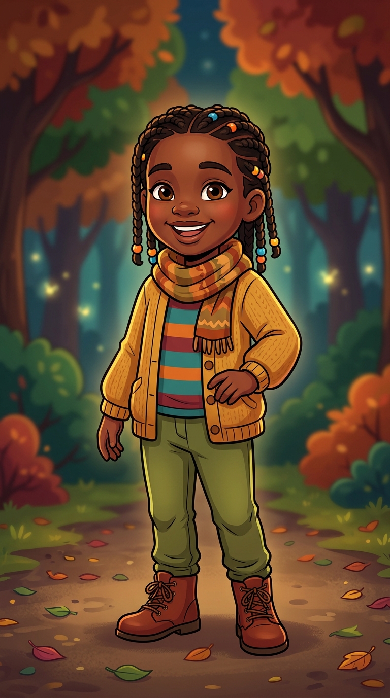 Bold Cartoon sample featuring a Black child
