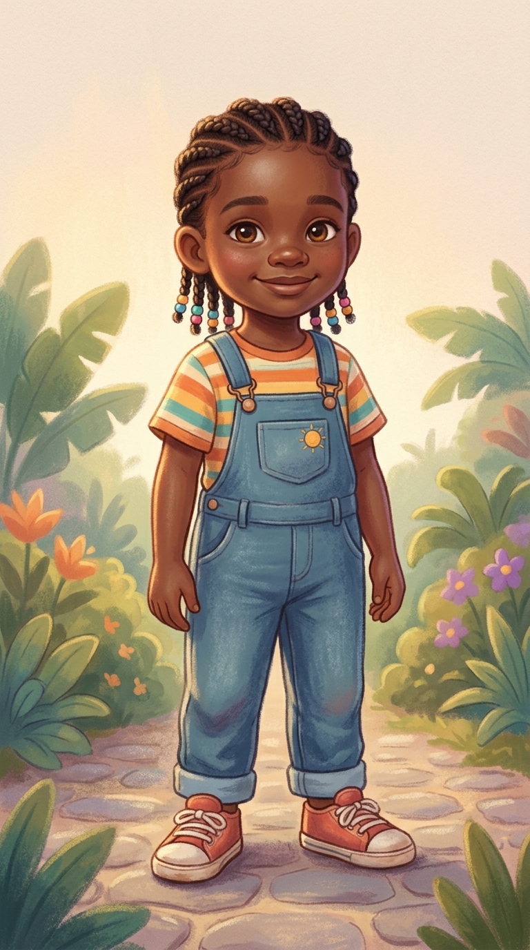 Soft Pastel sample featuring a Caribbean child