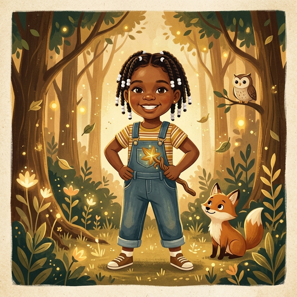 Retro Golden Book sample of a child hero