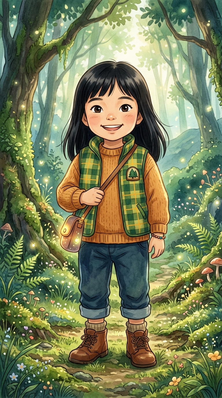 Anime / Ghibli sample featuring a East Asian child