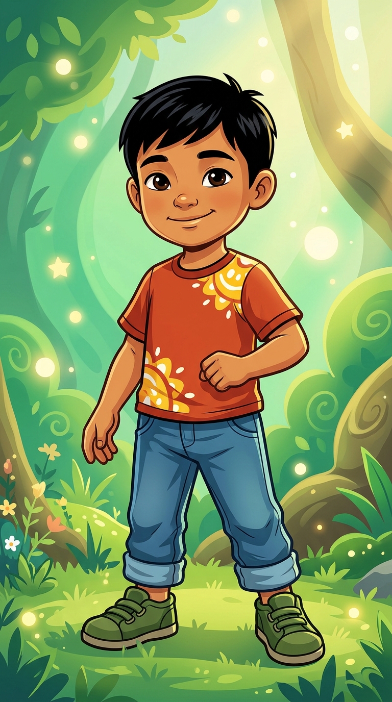 Bold Cartoon sample featuring a Filipino child