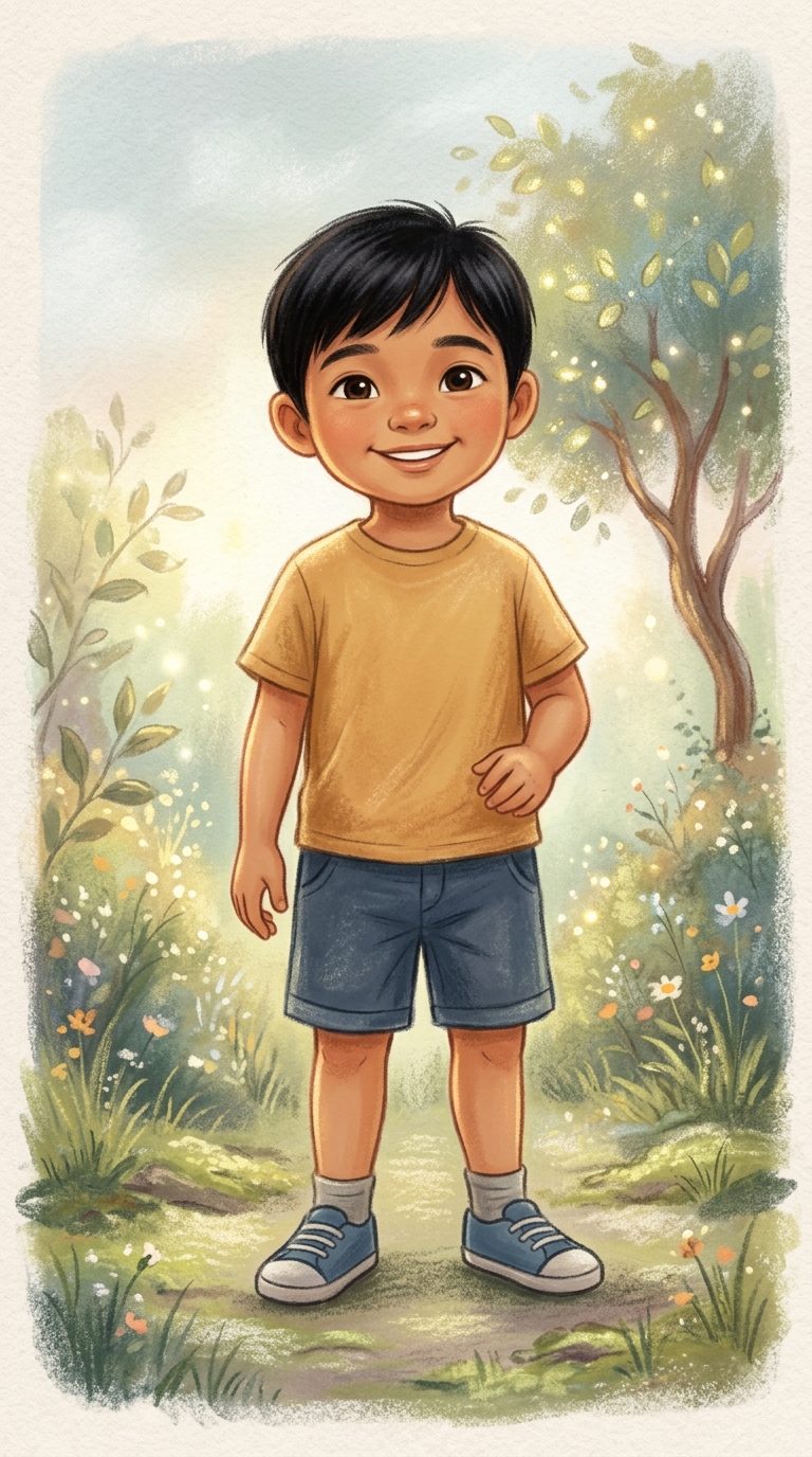 Soft Pastel sample featuring a Filipino child