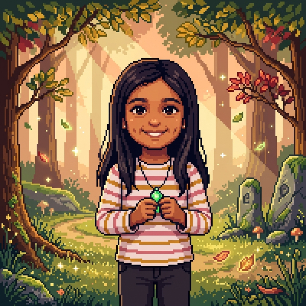 Pixel Art sample of a child hero