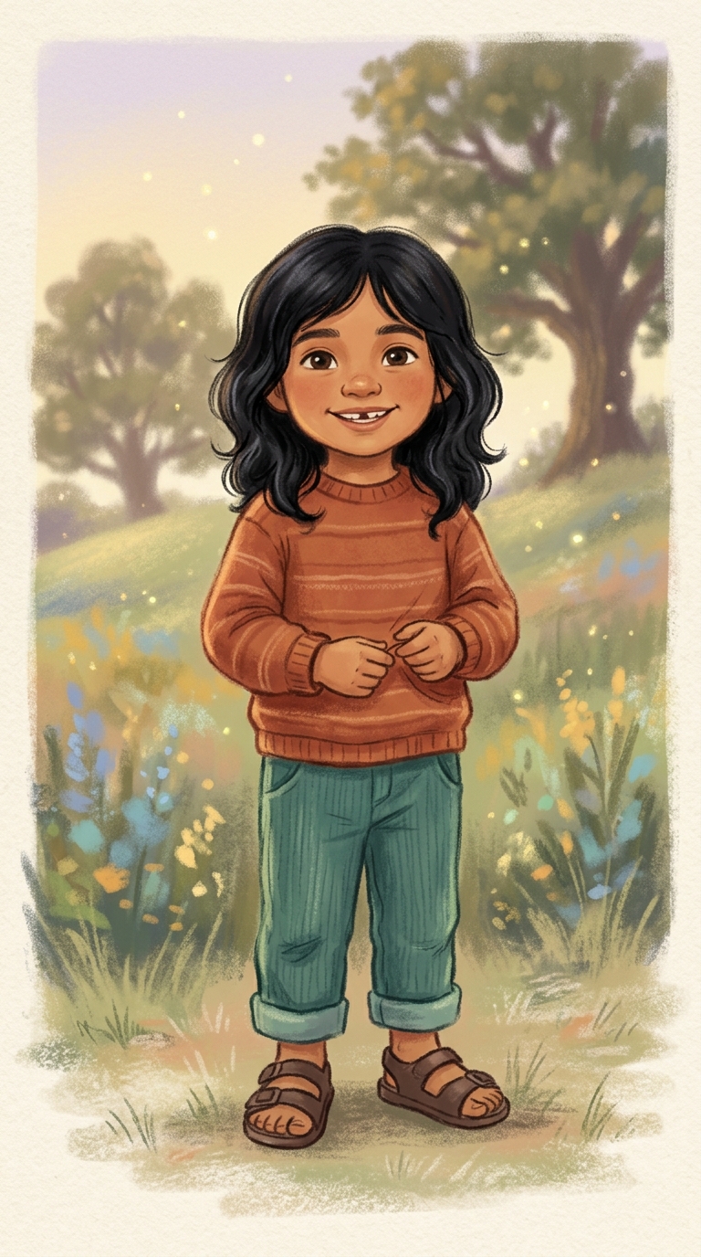 Soft Pastel sample featuring a Hispanic / Latino child
