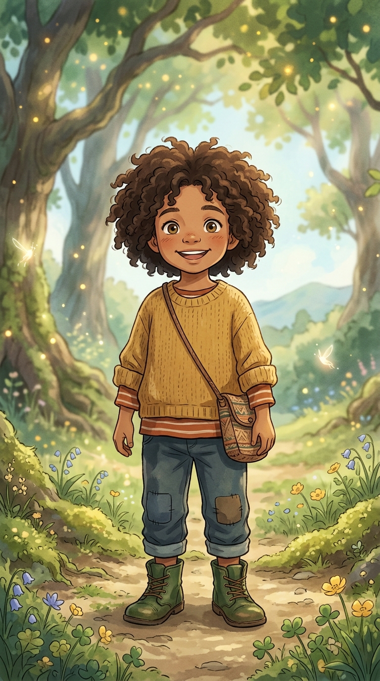 Anime / Ghibli sample featuring a Mixed Race child
