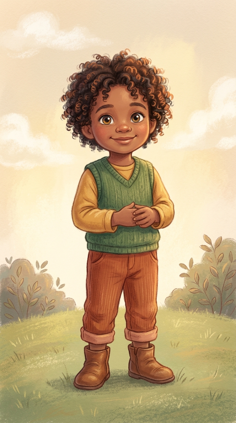 Soft Pastel sample featuring a Mixed Race child