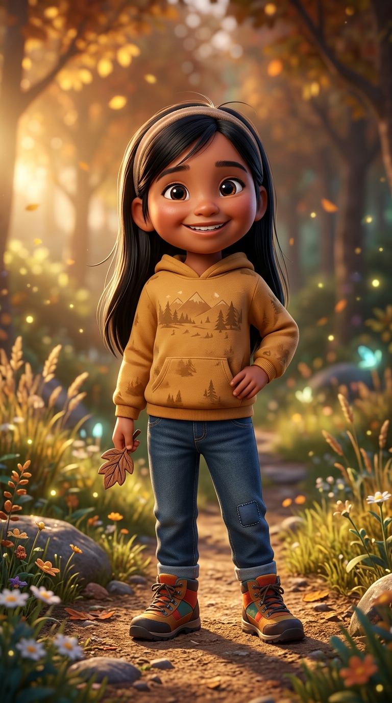 3D Cinematic sample featuring a Native American child