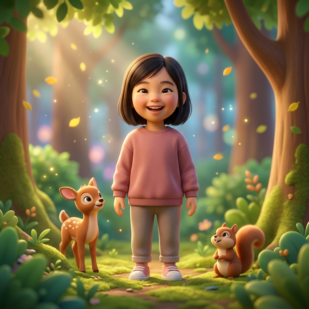 3D Cinematic sample of a child hero
