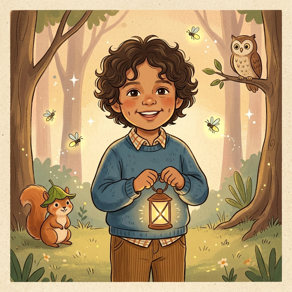 Retro Golden Book sample of a child hero