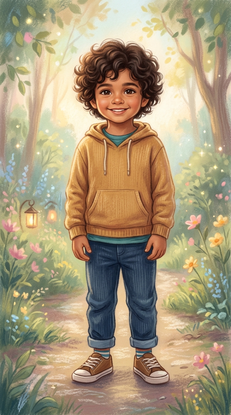 Soft Pastel sample of a child hero