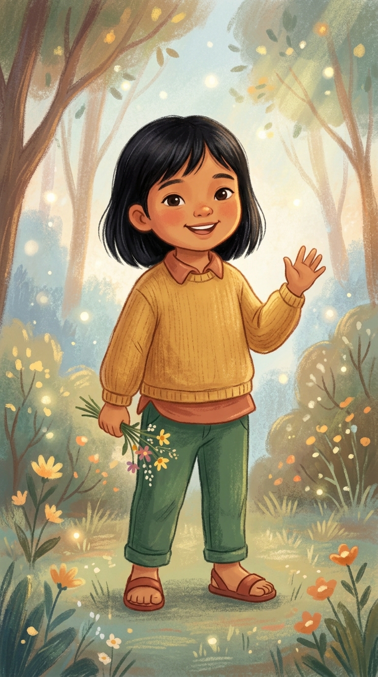 Soft Pastel sample featuring a Southeast Asian child