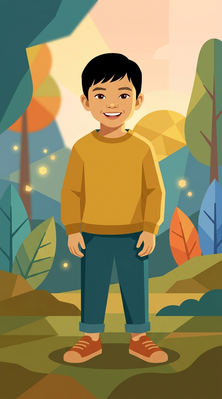 Modern Flat sample featuring a Vietnamese child