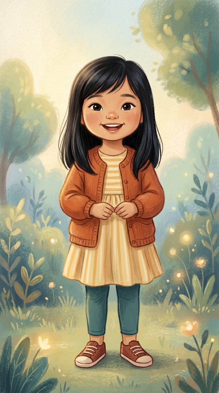 Soft Pastel sample featuring a Vietnamese child